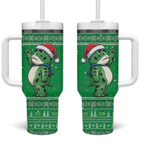 Funny Christmas Portland Frog Protest Tumbler With Handle Merry Frog-mas - Wonder Print Shop