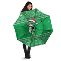 Funny Christmas Portland Frog Protest Umbrella Merry Frog-mas - Wonder Print Shop