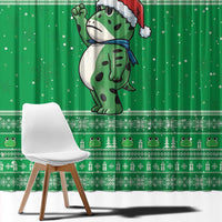 Funny Christmas Portland Frog Protest Window Curtain Merry Frog-mas - Wonder Print Shop