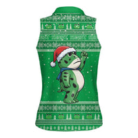 Funny Christmas Portland Frog Protest Women Sleeveless Polo Shirt Merry Frog-mas - Wonder Print Shop