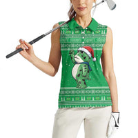 Funny Christmas Portland Frog Protest Women Sleeveless Polo Shirt Merry Frog-mas - Wonder Print Shop