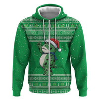 Funny Christmas Portland Frog Protest Zip Hoodie Merry Frog-mas - Wonder Print Shop
