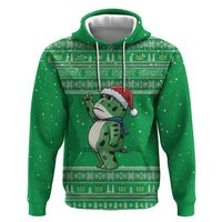 Funny Christmas Portland Frog Protest Zip Hoodie Merry Frog-mas - Wonder Print Shop