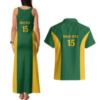 South Africa Hockey Custom Couples Matching Tank Maxi Dress and Hawaiian Shirt Go Ama Stokke Stokke Go - Wonder Print Shop