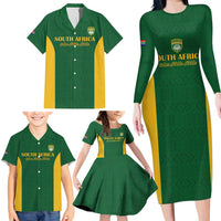 South Africa Hockey Custom Family Matching Long Sleeve Bodycon Dress and Hawaiian Shirt Go Ama Stokke Stokke Go - Wonder Print Shop