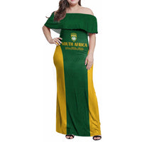 South Africa Hockey Custom Family Matching Off Shoulder Maxi Dress and Hawaiian Shirt Go Ama Stokke Stokke Go - Wonder Print Shop