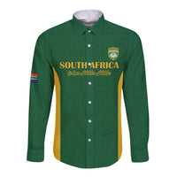 South Africa Hockey Custom Long Sleeve Button Shirt Go Ama Stokke Stokke Go - Wonder Print Shop