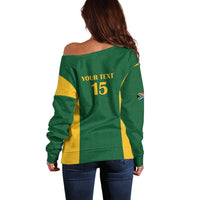South Africa Hockey Custom Off Shoulder Sweater Go Ama Stokke Stokke Go - Wonder Print Shop