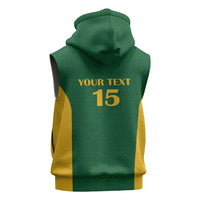 South Africa Hockey Custom Sleeveless Zip Hoodie Go Ama Stokke Stokke Go - Wonder Print Shop