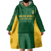 South Africa Hockey Custom Wearable Blanket Hoodie Go Ama Stokke Stokke Go - Wonder Print Shop