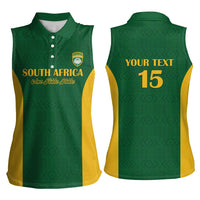 South Africa Hockey Custom Women Sleeveless Polo Shirt Go Ama Stokke Stokke Go - Wonder Print Shop