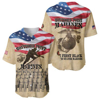 Montford Point Marines 1942-1949 Baseball Jersey The First Black Marines - Wonder Print Shop