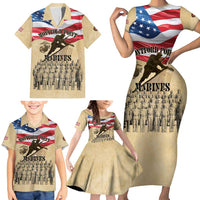 Montford Point Marines 1942-1949 Family Matching Short Sleeve Bodycon Dress and Hawaiian Shirt The First Black Marines - Wonder Print Shop