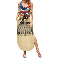 Montford Point Marines 1942-1949 Family Matching Summer Maxi Dress and Hawaiian Shirt The First Black Marines - Wonder Print Shop