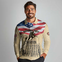 Montford Point Marines 1942-1949 Long Sleeve Polo Shirt The First Black Marines - Wonder Print Shop