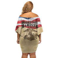 Montford Point Marines 1942-1949 Off Shoulder Short Dress The First Black Marines - Wonder Print Shop