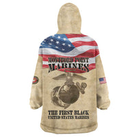 Montford Point Marines 1942-1949 Wearable Blanket Hoodie The First Black Marines - Wonder Print Shop