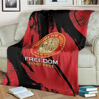 Proud to Honor Montford Point Marines Blanket Freedom Is Not Free - Red - Wonder Print Shop