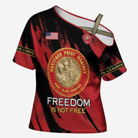 Personalized Proud to Honor Montford Point Marines Cross Shoulder Shirt Freedom Is Not Free - Red - Wonder Print Shop