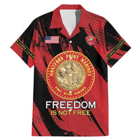 Personalized Proud to Honor Montford Point Marines Family Matching Mermaid Dress and Hawaiian Shirt Freedom Is Not Free - Red - Wonder Print Shop