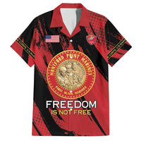 Personalized Proud to Honor Montford Point Marines Family Matching Off Shoulder Maxi Dress and Hawaiian Shirt Freedom Is Not Free - Red - Wonder Print Shop