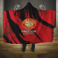 Proud to Honor Montford Point Marines Hooded Blanket Freedom Is Not Free - Red - Wonder Print Shop