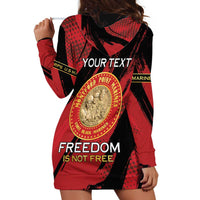Personalized Proud to Honor Montford Point Marines Hoodie Dress Freedom Is Not Free - Red - Wonder Print Shop