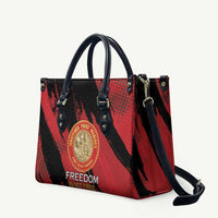 Proud to Honor Montford Point Marines Leather Bag Freedom Is Not Free - Red - Wonder Print Shop