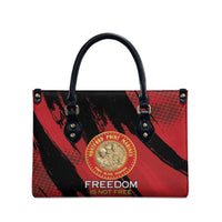 Proud to Honor Montford Point Marines Leather Bag Freedom Is Not Free - Red - Wonder Print Shop
