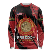 Personalized Proud to Honor Montford Point Marines Long Sleeve Shirt Freedom Is Not Free - Red - Wonder Print Shop