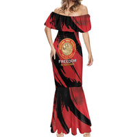 Personalized Proud to Honor Montford Point Marines Mermaid Dress Freedom Is Not Free - Red - Wonder Print Shop