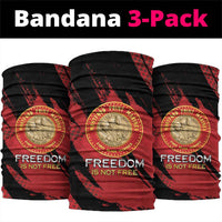 Proud to Honor Montford Point Marines Neck Gaiter Freedom Is Not Free - Red - Wonder Print Shop