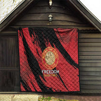 Proud to Honor Montford Point Marines Quilt Freedom Is Not Free - Red - Wonder Print Shop