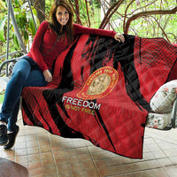 Proud to Honor Montford Point Marines Quilt Freedom Is Not Free - Red - Wonder Print Shop