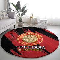 Proud to Honor Montford Point Marines Round Carpet Freedom Is Not Free - Red - Wonder Print Shop