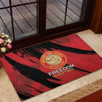 Proud to Honor Montford Point Marines Rubber Doormat Freedom Is Not Free - Red - Wonder Print Shop