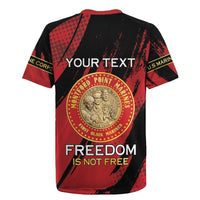 Personalized Proud to Honor Montford Point Marines Rugby Jersey Freedom Is Not Free - Red - Wonder Print Shop