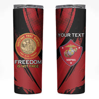 Personalized Proud to Honor Montford Point Marines Skinny Tumbler Freedom Is Not Free - Red - Wonder Print Shop