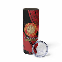 Personalized Proud to Honor Montford Point Marines Skinny Tumbler Freedom Is Not Free - Red - Wonder Print Shop