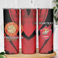 Personalized Proud to Honor Montford Point Marines Skinny Tumbler Freedom Is Not Free - Red - Wonder Print Shop