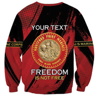Personalized Proud to Honor Montford Point Marines Sweatshirt Freedom Is Not Free - Red - Wonder Print Shop