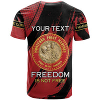 Personalized Proud to Honor Montford Point Marines T Shirt Freedom Is Not Free - Red - Wonder Print Shop