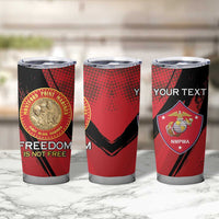 Personalized Proud to Honor Montford Point Marines Tumbler Cup Freedom Is Not Free - Red - Wonder Print Shop