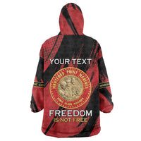Personalized Proud to Honor Montford Point Marines Wearable Blanket Hoodie Freedom Is Not Free - Red - Wonder Print Shop