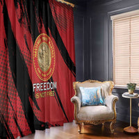 Proud to Honor Montford Point Marines Window Curtain Freedom Is Not Free - Red - Wonder Print Shop