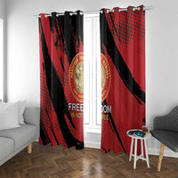 Proud to Honor Montford Point Marines Window Curtain Freedom Is Not Free - Red - Wonder Print Shop