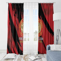 Proud to Honor Montford Point Marines Window Curtain Freedom Is Not Free - Red - Wonder Print Shop