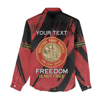 Personalized Proud to Honor Montford Point Marines Women Casual Shirt Freedom Is Not Free - Red - Wonder Print Shop