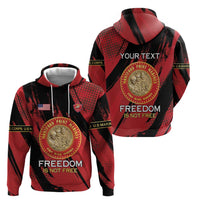 Personalized Proud to Honor Montford Point Marines Zip Hoodie Freedom Is Not Free - Red - Wonder Print Shop