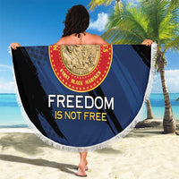 Proud to Honor Montford Point Marines Beach Blanket Freedom Is Not Free - Blue - Wonder Print Shop